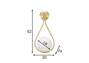 Настенный светильник GLAMY DROP, 24х20х52 см цена и информация | Настенные светильники | kaup24.ee