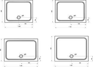 Dušialus Gigant Pro Chrome, Ravak, Mõõdud: 120x90 hind ja info | Ravak Vannitoasisustus | kaup24.ee