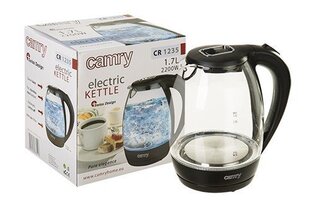 Чайник CAMRY CR-1235, черны цена и информация | Электрочайники | kaup24.ee