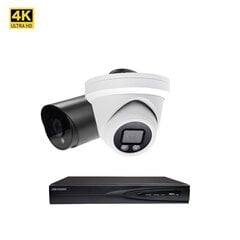 Valvekaamra 8MP Bullet/Dome VAI2385HKB/2085HKW + Hikvision NVR 7604 komplekt цена и информация | Камеры видеонаблюдения | kaup24.ee