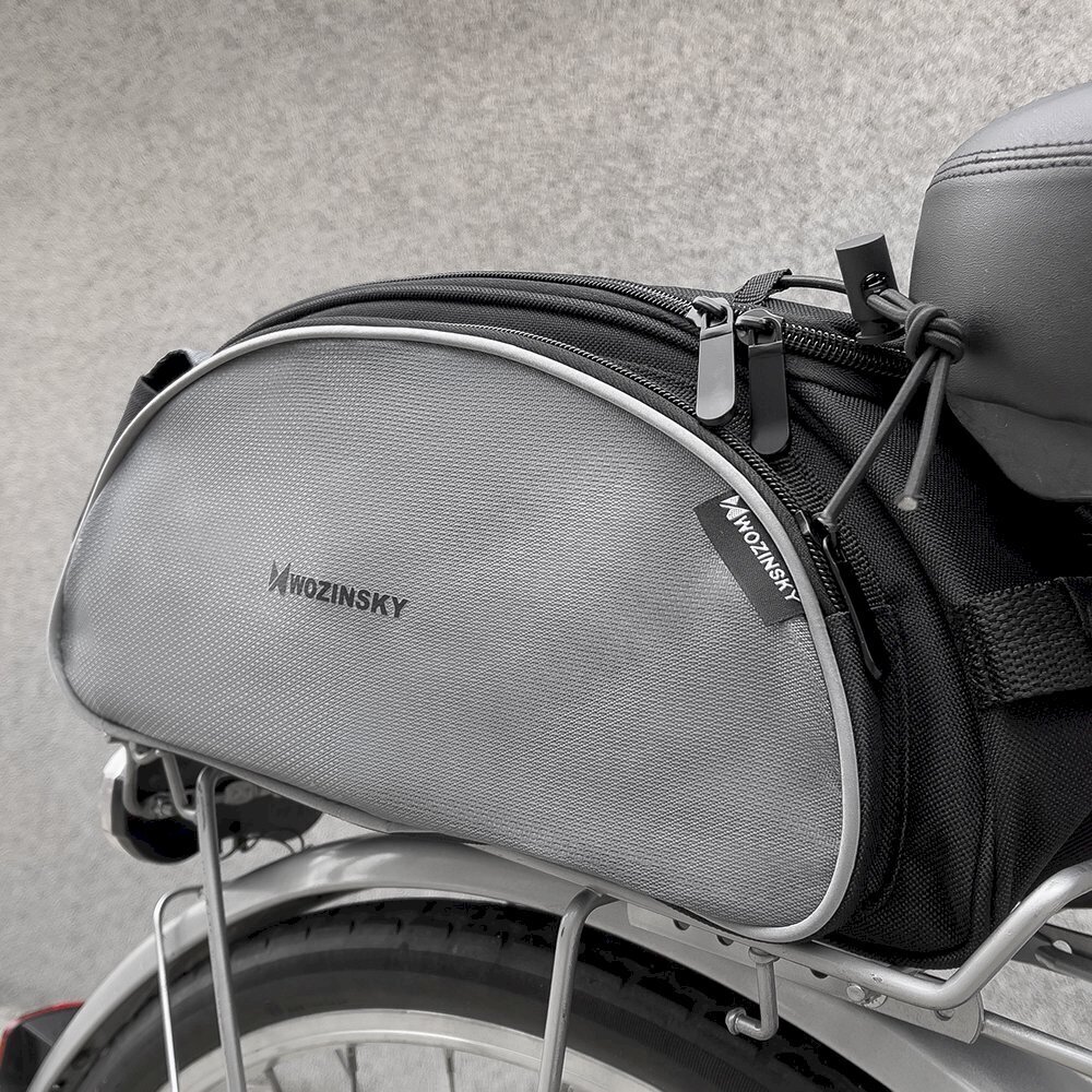 Wozinsky Bicycle Bike Pannier Bag Tagumise pakiraami peale kott õlarihmaga 13L must (WBB1BK) цена и информация | Rattakotid ja telefonikotid | kaup24.ee