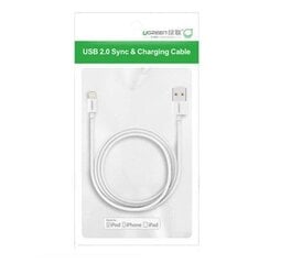 Ugreen USB – Lightning MFI kaabel 1m 2,4A valge (20728) цена и информация | Кабели для телефонов | kaup24.ee