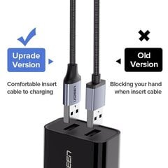 Ugreen USB - micro USB cable 0,5m gray (60145) цена и информация | Кабели и провода | kaup24.ee