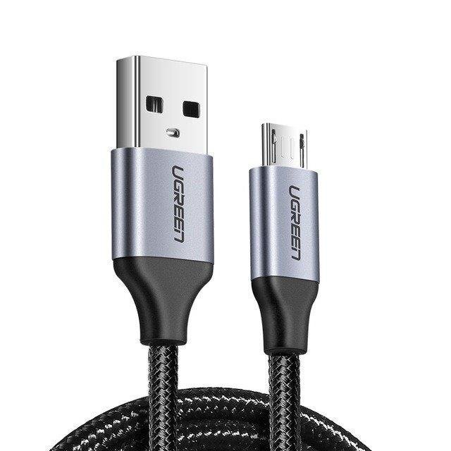 UGREEN mikro-USB-kaabel QC 3.0 2.4A 0.25m (must) hind ja info | Kaablid ja juhtmed | kaup24.ee