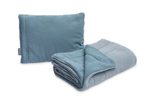 Вязаный комплект подушки и одеяла Sillo, синий цена и информация | Детское постельное бельё | kaup24.ee