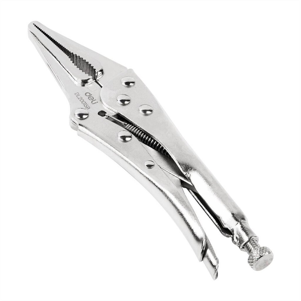 Long Nose Locking Pliers 9" Deli Tools EDL20015B (silver) цена и информация | Käsitööriistad | kaup24.ee