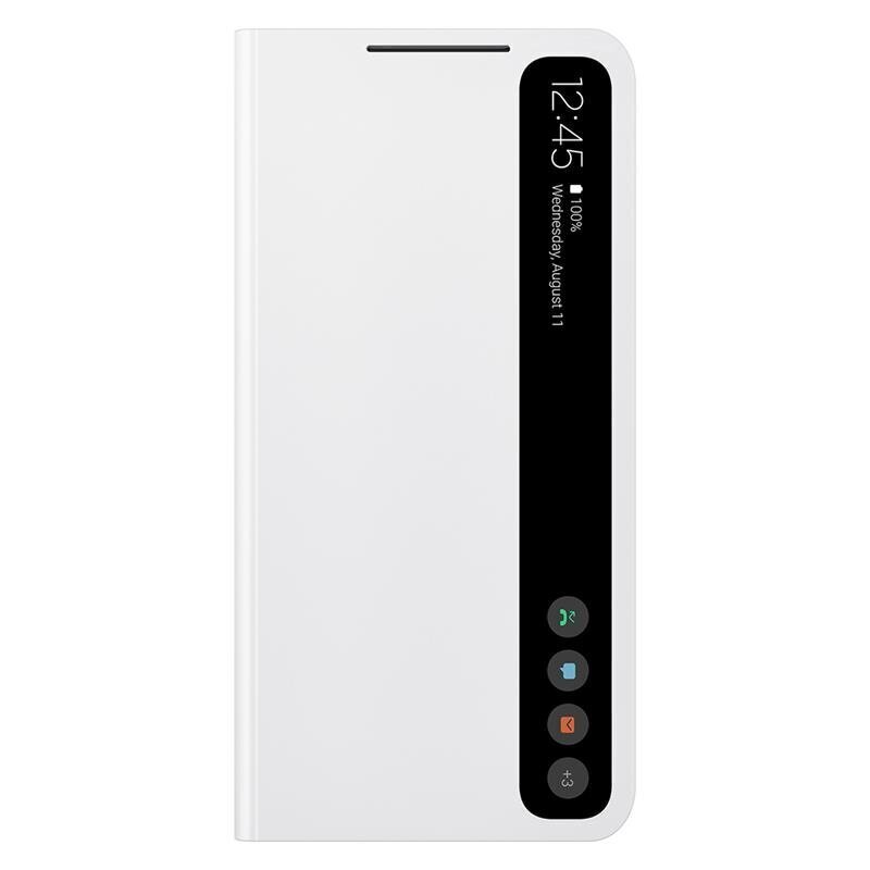 Samsung Galaxy S21 FE Smart Clear View, white - Smartphone cover цена и информация | Telefoni kaaned, ümbrised | kaup24.ee