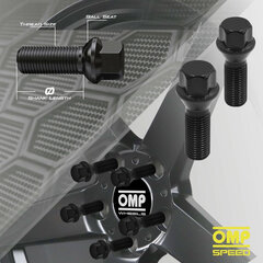 Комплект винтов OMP OMPS09571401 M14 x 1,50 4 шт цена и информация | Дополнительные принадлежности | kaup24.ee