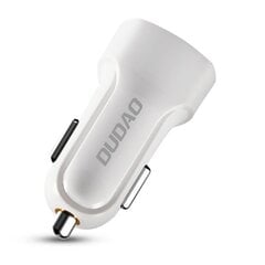 Автомобильный комплект Dudao 2x зарядное устройство USB 2.4A + кабель 3в1 Lightning / Type C / micro USB, белый (R7) цена и информация | Зарядные устройства для телефонов | kaup24.ee