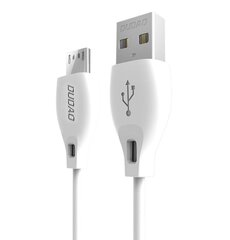 Dudao mikro-USB andmelaadimiskaabel 2,4A 1m valge (L4M 1m valge) hind ja info | Mobiiltelefonide kaablid | kaup24.ee