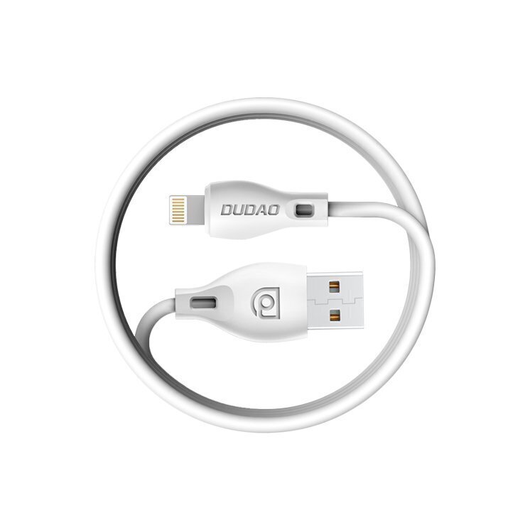 Ühenduskaabel Dudao USB / Lightning 2.1A kaabel 2m valge, L4L 2m, valge hind ja info | Mobiiltelefonide kaablid | kaup24.ee