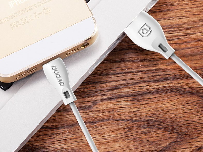 Ühenduskaabel Dudao USB / Lightning 2.1A kaabel 2m valge, L4L 2m, valge hind ja info | Mobiiltelefonide kaablid | kaup24.ee