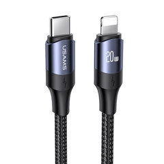 USAMS U71 USB-C в Lightning PD 2м, Черный цена и информация | Borofone 43757-uniw | kaup24.ee