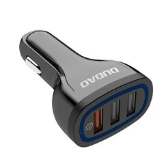 Универсальное автомобильное зарядное устройство Dudao 3x USB Quick Charge 3.0 QC3.0 2.4A 18Вт, белое (R7S) цена и информация | Зарядные устройства для телефонов | kaup24.ee