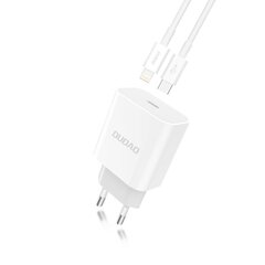 Адаптер для быстрой зарядки Dudao EU USB Type C Power Delivery 18 Вт, белый (A8EU) цена и информация | Зарядные устройства для телефонов | kaup24.ee