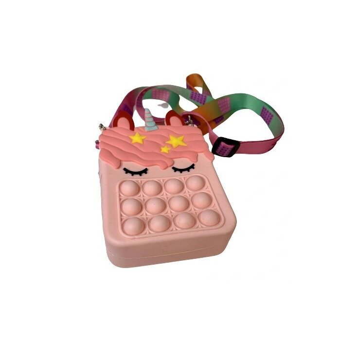 Silikoonist mänguasi-käekott Ükssarvik POP IT, roosa hind ja info | Tüdrukute mänguasjad | kaup24.ee
