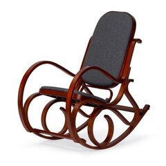 Кресло-качалка Modern Home, коричневый/серый цена и информация | Кресла в гостиную | kaup24.ee