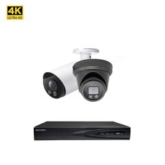 Valvekaamra 8MP Bullet/Dome VAI2385HKB/2085HKW + Hikvision NVR 7604 komplekt цена и информация | Камеры видеонаблюдения | kaup24.ee