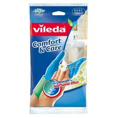 Перчатки для мытья Vileda Comfort and Care, размер L цена и информация | Тазик с ручками круглый 9л, серый | kaup24.ee