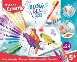 Puhutavate viltpliiatsite komplekt Maped Creativ Blow Pen 24 tk. hind ja info | Kunstitarbed, voolimise tarvikud | kaup24.ee