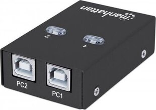 Автопереключение USB 2.0 2/1 Манхэттен цена и информация | Адаптер Aten Video Splitter 2 port 450MHz | kaup24.ee