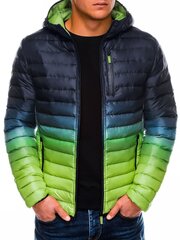 Мужская переходная куртка Ombre C319, темно-синяя / зеленая цена и информация | Мужские куртки | kaup24.ee