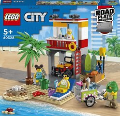 Конструктор LEGO® City 60328 Community Спасательная станция на пляже цена и информация | Конструкторы и кубики | kaup24.ee