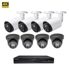 Комплект камер видео наблюдения Hikvision NVR 7608 8MP Dome VAI2385HK  цена и информация | Камеры видеонаблюдения | kaup24.ee