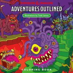Dungeons & Dragons (D&D) Adventures Outlined Coloring Book цена и информация | Книжки - раскраски | kaup24.ee
