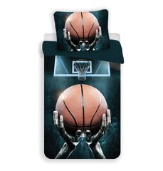 Voodipesukomplekt Basketball 140 x 200 cm + padjapüür 70 x 90 cm цена и информация | Детское постельное бельё | kaup24.ee