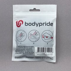 Bodypride ümarad kummist kingapaelad, must, helkuriga, 120 cm цена и информация | Уход за одеждой и обувью | kaup24.ee