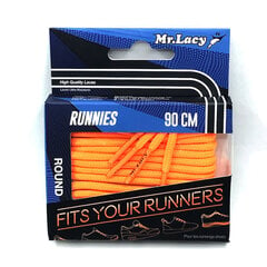 Mr.Lacy Runnies Lifestyle ümarad kingapaelad, oranž, 90 cm hind ja info | Rõivaste ja jalatsite hooldus | kaup24.ee