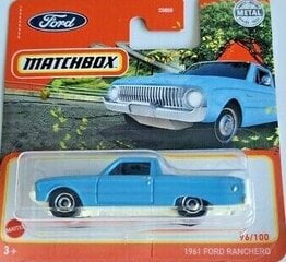 Игрушечная машинка 2021 - 096 - GXN14 Matchbox 1961 FORD RANCHERO цена и информация | Развивающий мелкую моторику - кинетический песок KeyCraft NV215 (80 г) детям от 3+ лет, бежевый | kaup24.ee