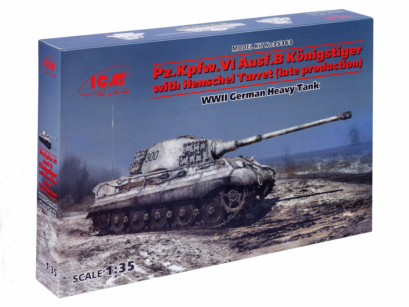 Mudel liimimiseks ICM 35363 German Heavy Tank Pz.Kpfw.VI Ausf.B King Tiger/Henschel Turret 1/35 цена и информация | Liimitavad mudelid | kaup24.ee