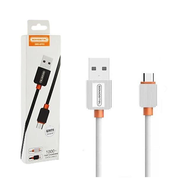 Kaabel Somostel, USB - Type C, 1 m, valge цена и информация | Kaablid ja juhtmed | kaup24.ee