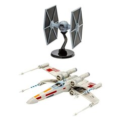 Star Wars: Mudelikomplekt Kingikomplekt 1/57 X-Wing Fighter & 1/65 TIE Fighter цена и информация | Конструкторы и кубики | kaup24.ee