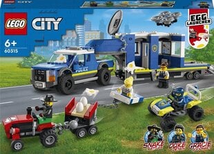 60315 LEGO® City Mobiilne politsei peakorteri veoauto цена и информация | Конструкторы и кубики | kaup24.ee