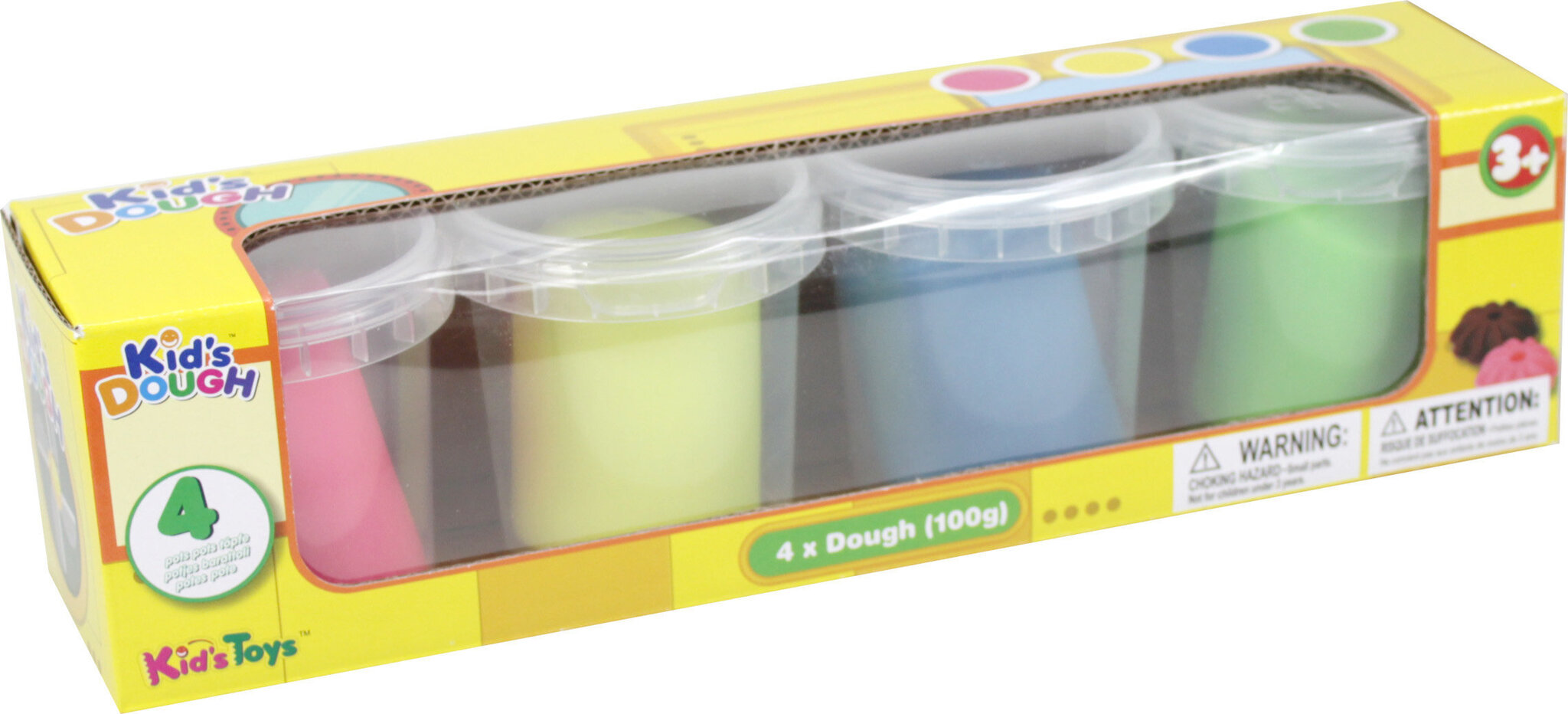 4 x 100g neoon voolimisvahad Kid´s Dough hind ja info | Arendavad mänguasjad | kaup24.ee