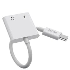 Dudao USB Type C - USB Type C / 3,5 mm mini jack headphone adapter audio and charging white (L13T white) hind ja info | Mobiiltelefonide kaablid | kaup24.ee