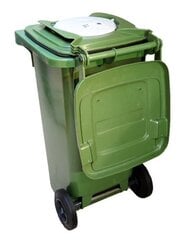 Контейнер для мусора с микробиологическим фильтром, устраняющим неприятный запах 120 л, зеленый цена и информация | Уличные контейнеры, контейнеры для компоста | kaup24.ee