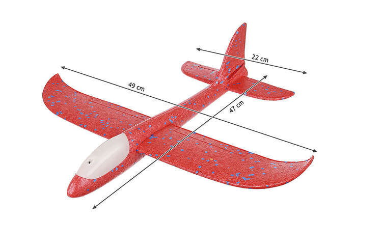 Punane vahtpolüstüroolist lennuk hind ja info | Poiste mänguasjad | kaup24.ee