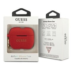 Силиконовый чехол Guess для Airpods Pro, красный GUACAPSILGLRE  цена и информация | Наушники | kaup24.ee