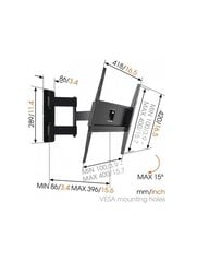 Настенный кронштейн MA3040-A1, 32-55, 25 кг цена и информация | Кронштейны и крепления для телевизоров | kaup24.ee