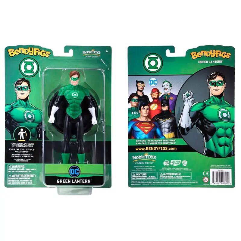 DC Comics Bendyfigs malmist mänguasi figuur 19 cm Green Latern hind ja info | Poiste mänguasjad | kaup24.ee