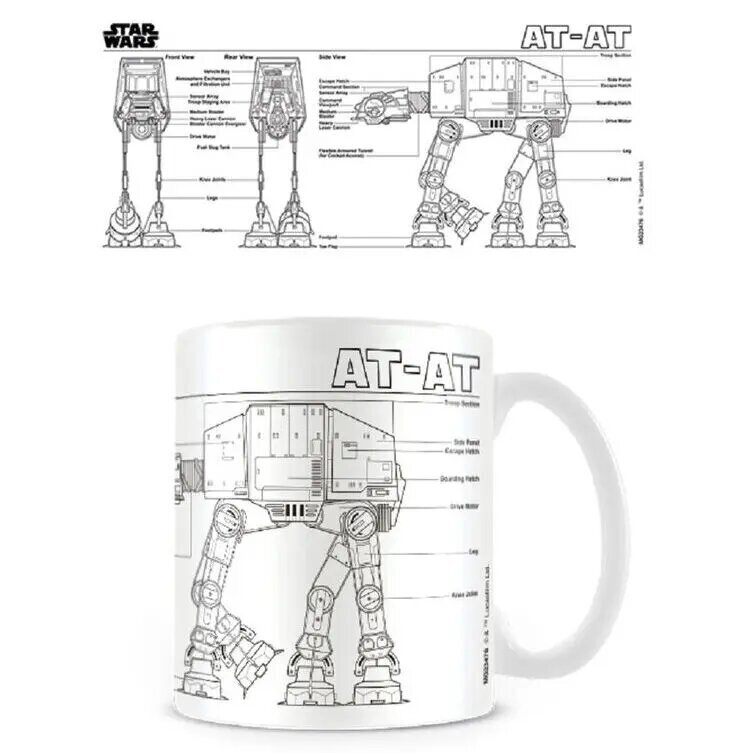 Star Wars AT-AT joonistusega kruus цена и информация | Klaasid, tassid ja kannud | kaup24.ee