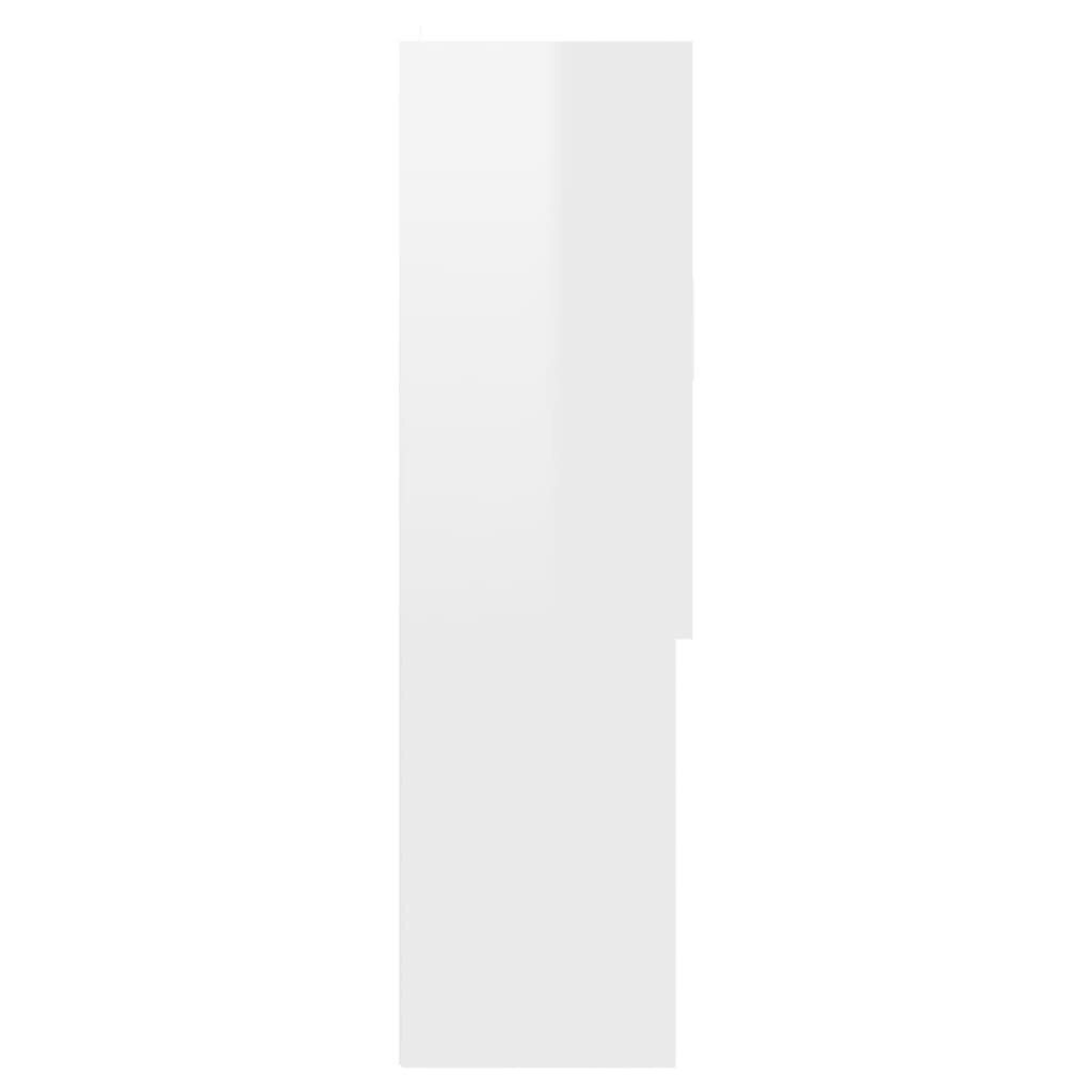 Pesumasina kapp, valge, 70,5 x 25,5 x 90 cm, eriti läikiv, VidaXL hind ja info | Vannitoakapid | kaup24.ee
