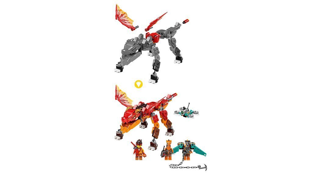 71762 LEGO® NINJAGO Kai tule draakon цена и информация | Klotsid ja konstruktorid | kaup24.ee