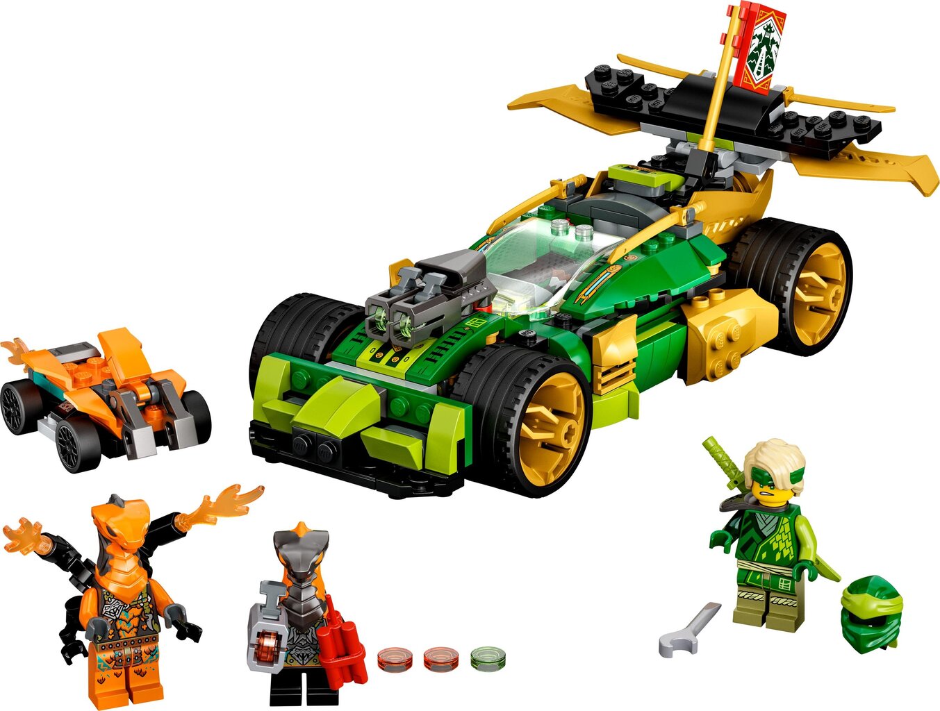 71763 LEGO® NINJAGO Конструктор Гоночный автомобиль Lloyd цена | kaup24.ee