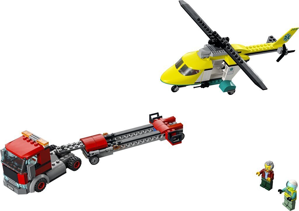 60343 LEGO® City Päästehelikopteri transporter цена и информация | Klotsid ja konstruktorid | kaup24.ee