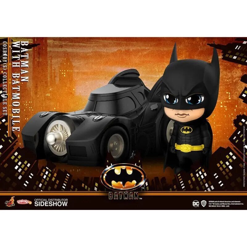 Batman 1989 Batman Batmobile'iga Cosbaby figuur 10cm цена и информация | Poiste mänguasjad | kaup24.ee